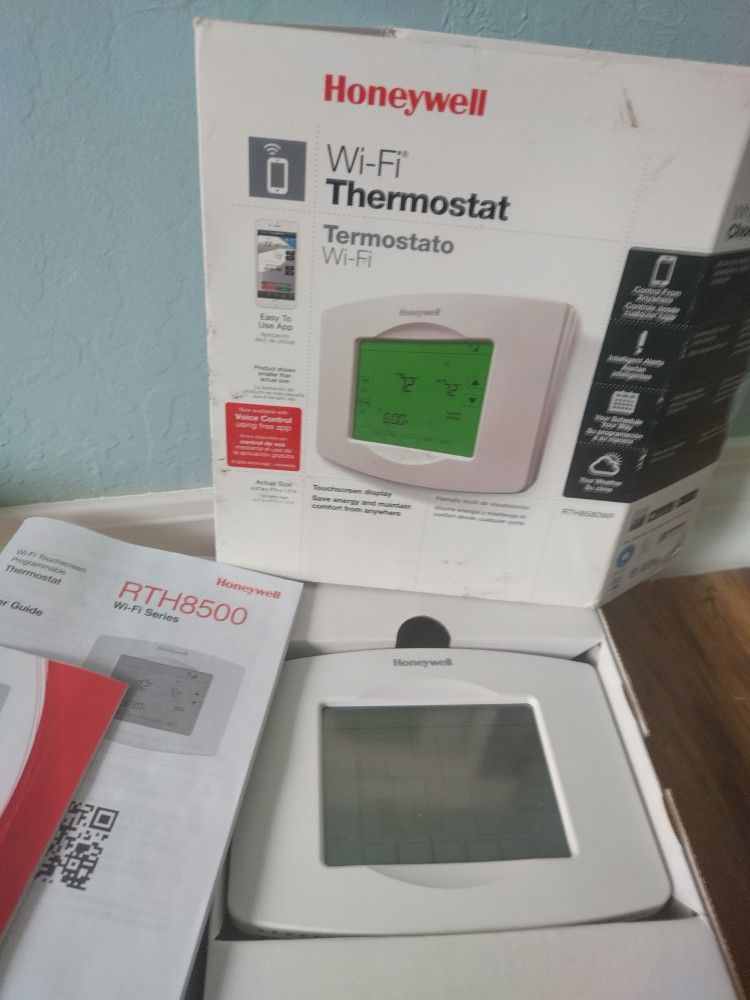 Honeywell RTH8580WF 7 Day Wi-Fi Programmable Touchscreen Thermostat, White