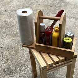 🔥Fathers Day🔥Hand Crafted Wood Grill/Picnic Table Caddy