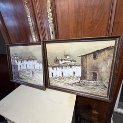 Vintage oil on board signed by the artist