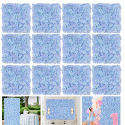 RED Backdrop Flowers Wall Panels: 3.75ft x 5ft Floral Backdrop Artificial Flower Wall Decor 12Pcs (15 x 15 Inch)