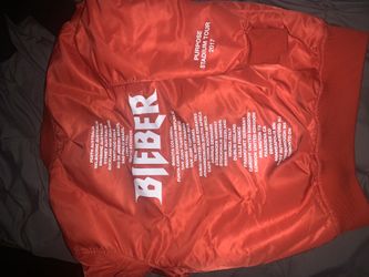 Justin Bieber “Tour” Bomber jacket Sz M