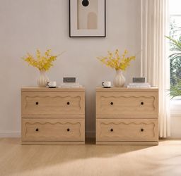 Set of 2- Boho Nightstand / Side table