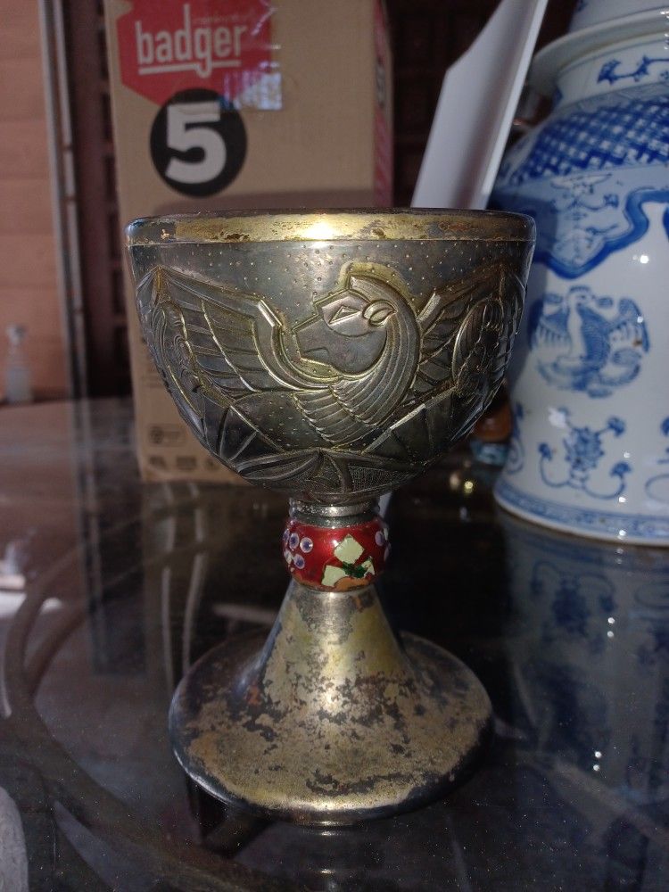 Engraved 3.5Ib Inner Cup Sterling Silver Goblet