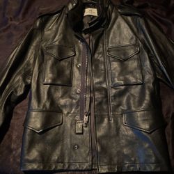 Womens Coach Vintage Leather Biker Jacket 