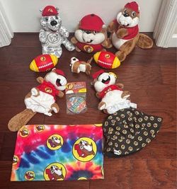Buc-ee’s Bucees Plush & Merchandise Bundle Footballs Bucket Hat Bandana & Air Freshener $20 for All