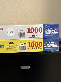 NIB, NEVER OPENED- Two 1000 Piece Jigsaw Puzzles & Roll up