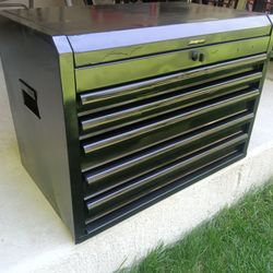 Husky Heavy Toolbox Black w Drawers Key 26" x 16" x 19" 