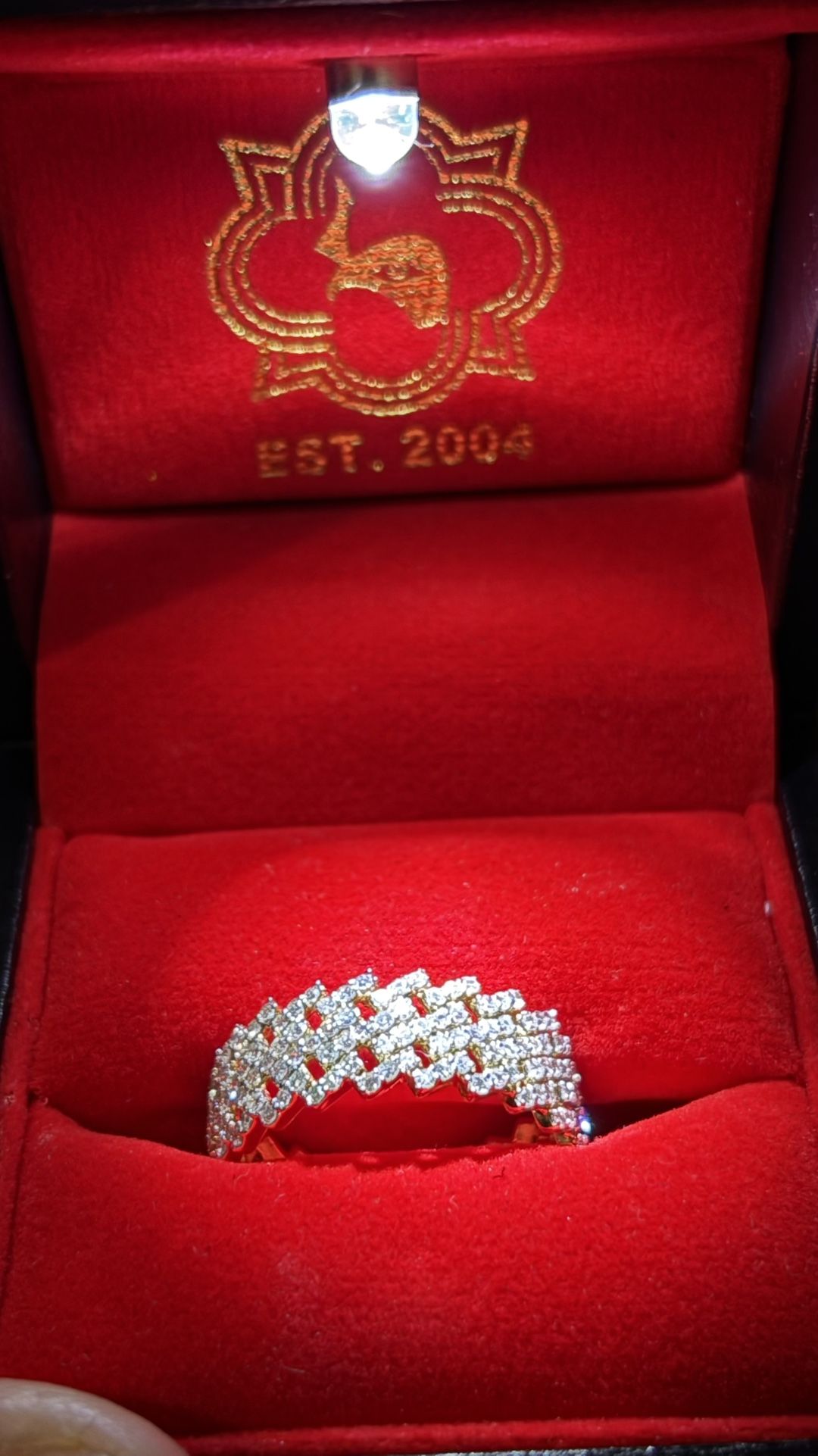 CUBAN LINK traxNYC ring 10k GOLD VVS1