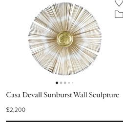 BRASS SUNBURST WALL DECOR