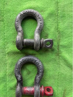 2 Crosby 5/8" shackles- 5 & 3 1/4 Ton