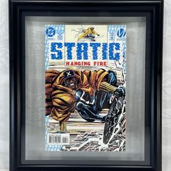 Vintage FRAMED Comic Book - STATIC #13 (1994) - "HANGING FIRE"
