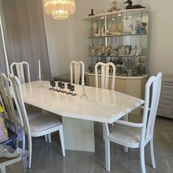Lacquer Dining Room Set, With china closet, Coral Springs 