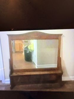 ANTIQUE WASHING BASIN MIRROR TOP