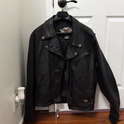 Mens Large Vintage Harley Davidson Leather Jacket 