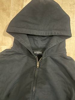 Balenciaga cropped zip up hoodie