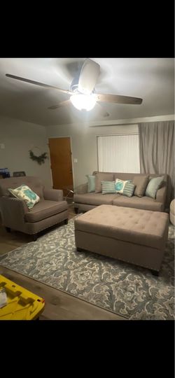 Couch Chair and Ottoman