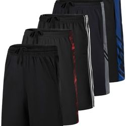 Boys' 5-Pack Mesh Athletic Shorts XXL
