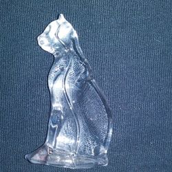 Crystal Clear. Franklin Mint Curio Cabinet Cat Collection