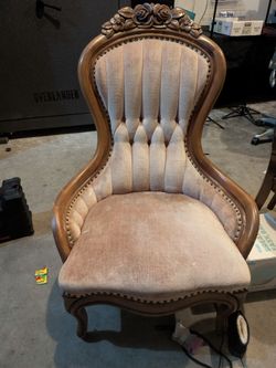 Antique 1880s Victorian Rococo Parlor Chair - Original Springs