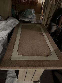 Custom Marble Patio Or Kitchen Table With 4 Chairs