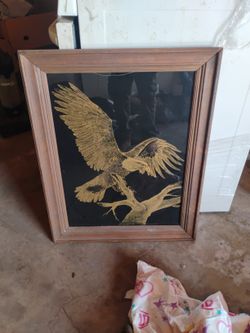 Vintage 1970's Eagle Pic Frame