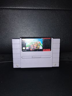 Super Nintendo SNES Game Super Mario Kart Racing Video Game Cartridge