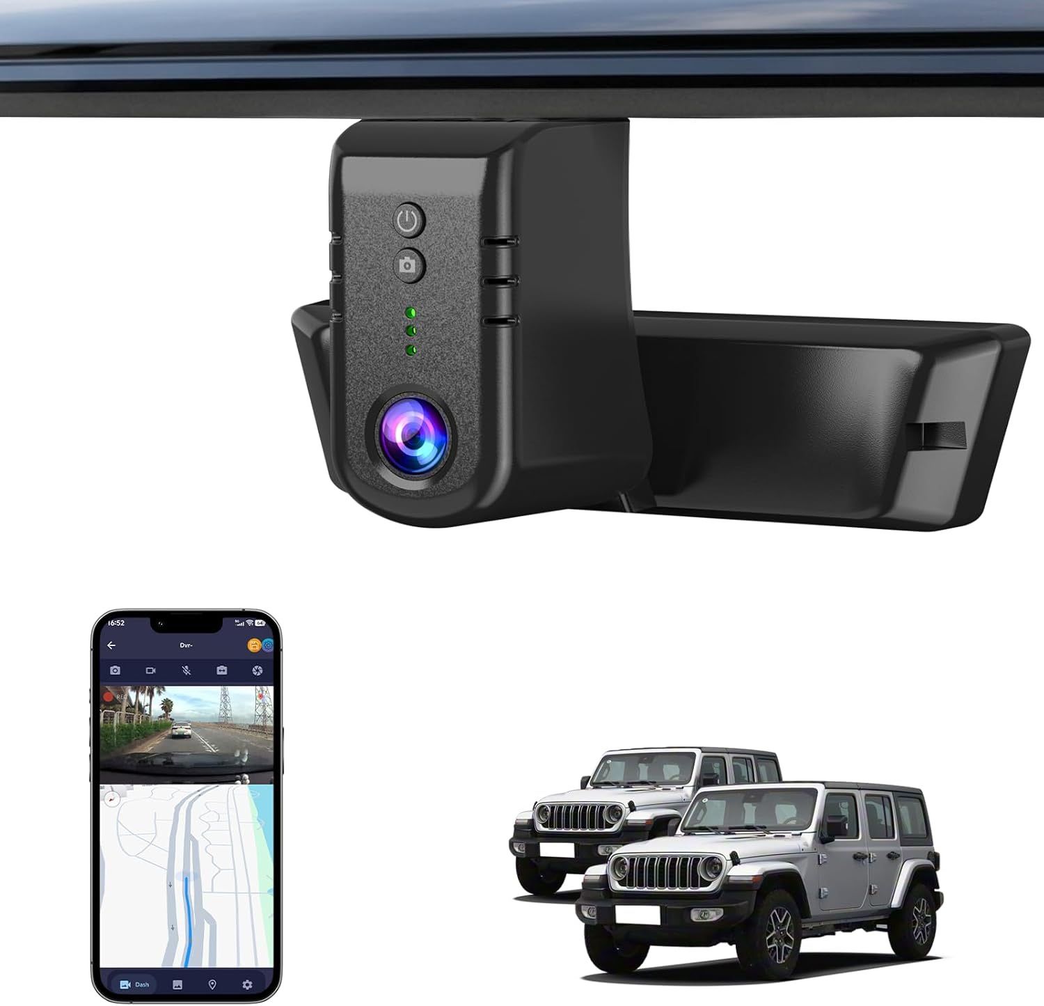 Front 4K Dash Cam for Jeep