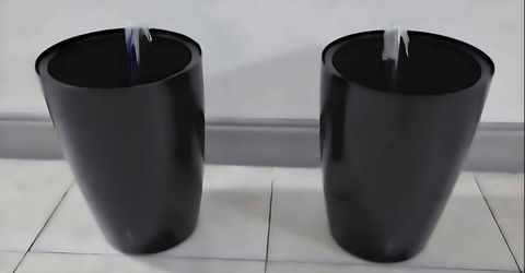 PAIR of 16" (Tall) Black Self Watering Planters (2 for $40) @ Lasting Creations