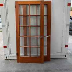 French Doors 36” X 79 1/4” Solid Wood