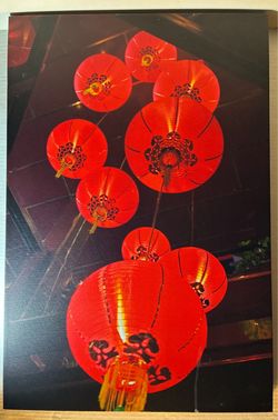 Canvas print Bright red Chinese lanterns