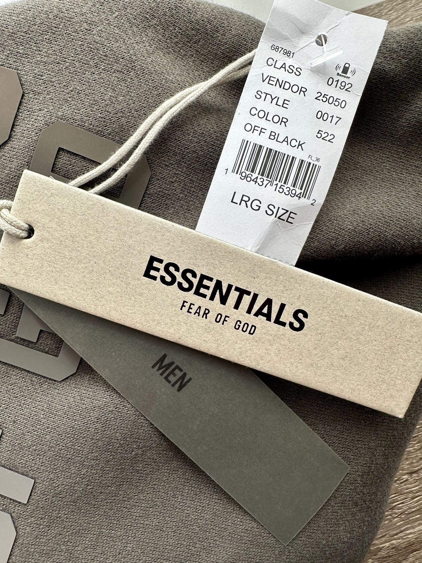 Essentials Fear Of God hoodie off black 