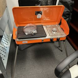 Brand New 20000 btu Propane Portable 2 Burners BBQ Grill Outdoor Camping Stove 