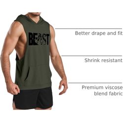 Men's 5 Pack Workout Fitness Sleeveless Shirts Muscle Gym Tank Tops