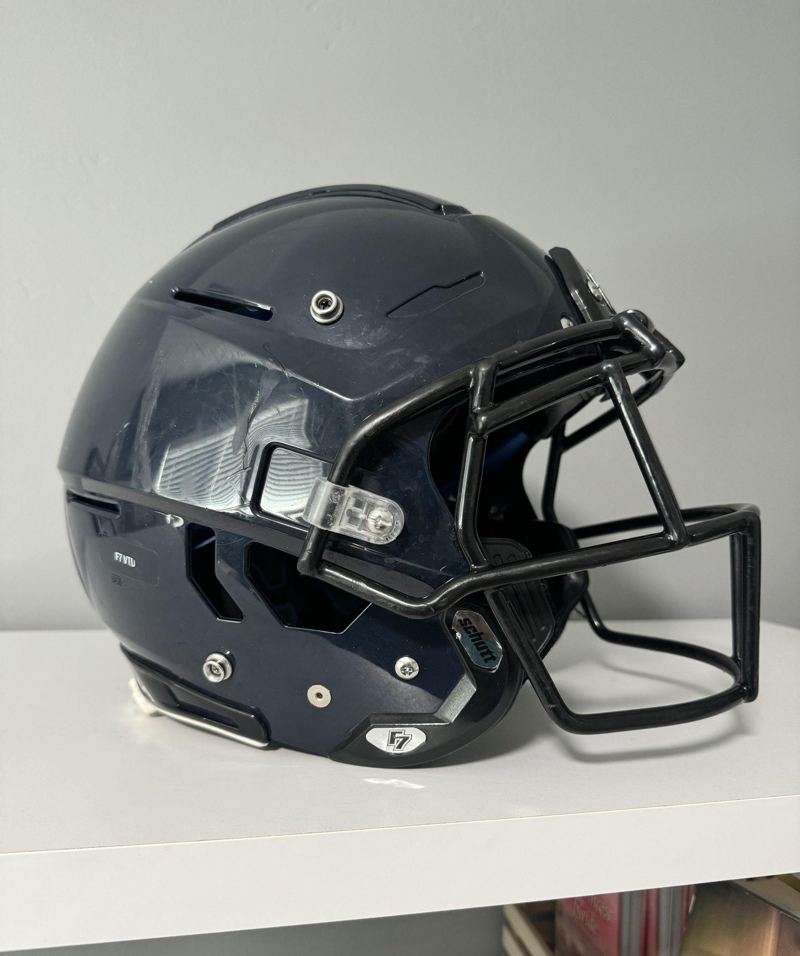 Schutt F7 VTD Collegiate Varsity Football Helmet Size- XL Color- Metallic Navy Blue