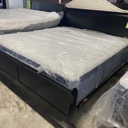 Black Sleigh King bed