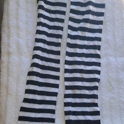 Striped Thigh High Socks