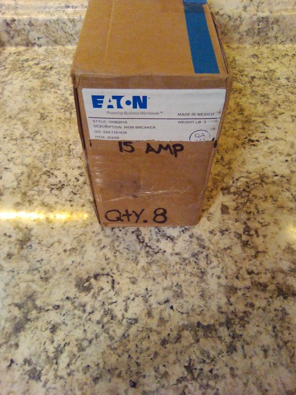 Eaton 15 Amp 2 Pole Breakers