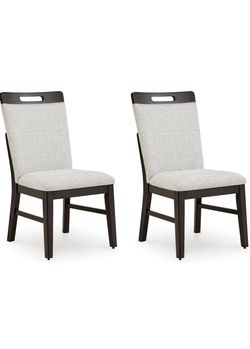 Chair Set of 4 Gray/Brown