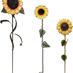 Metal Sunflowers 🌻 Yard Stakes