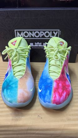 Nike LeBron 22 “What the Monopoly” Tie Dye Basketball Shoes Mens Size 9.5