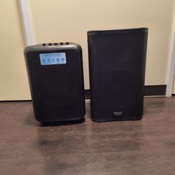 QSC K10 and Philips Bluetooth Speaker 