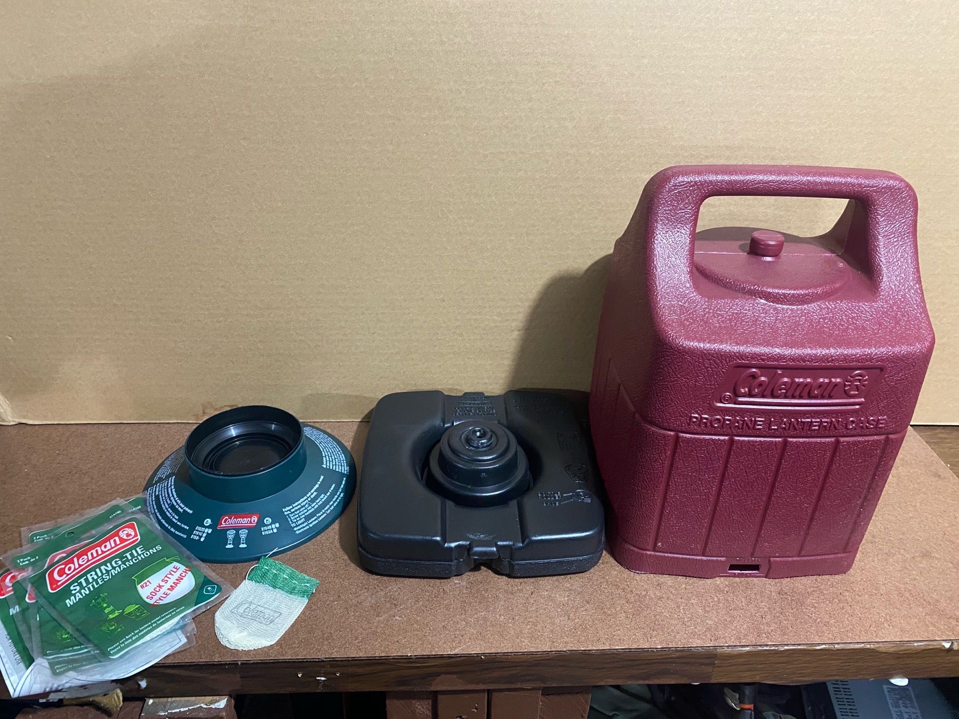 Vintage Coleman Propane Lantern w/ Hard Carry Case & Extras