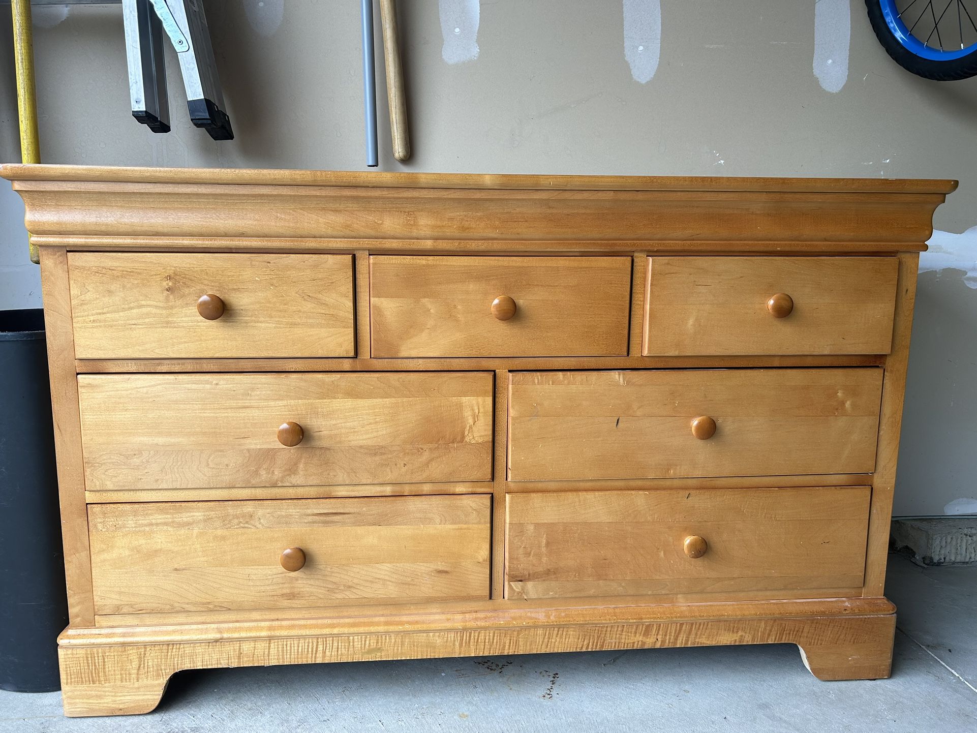 Oak Dresser With Mirror