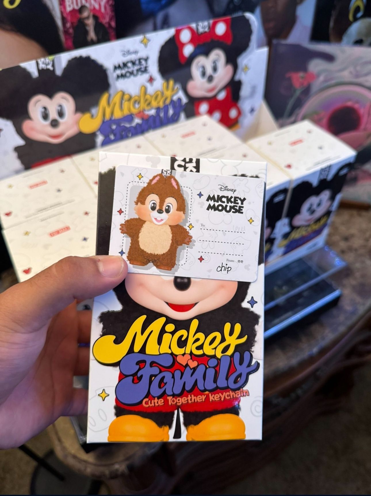 Mickey Family Chip Keychain