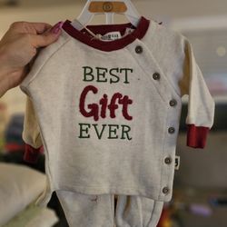 Rabbit Bear Organic Baby 0-3 Month Christmas Holiday Clothes Outfit Girl Baby Boy Clothes