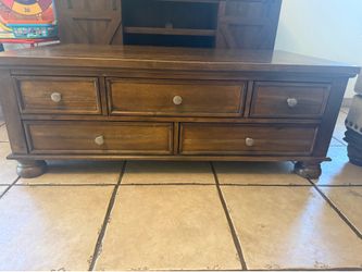 Solid Wood Coffee Table with drawers
