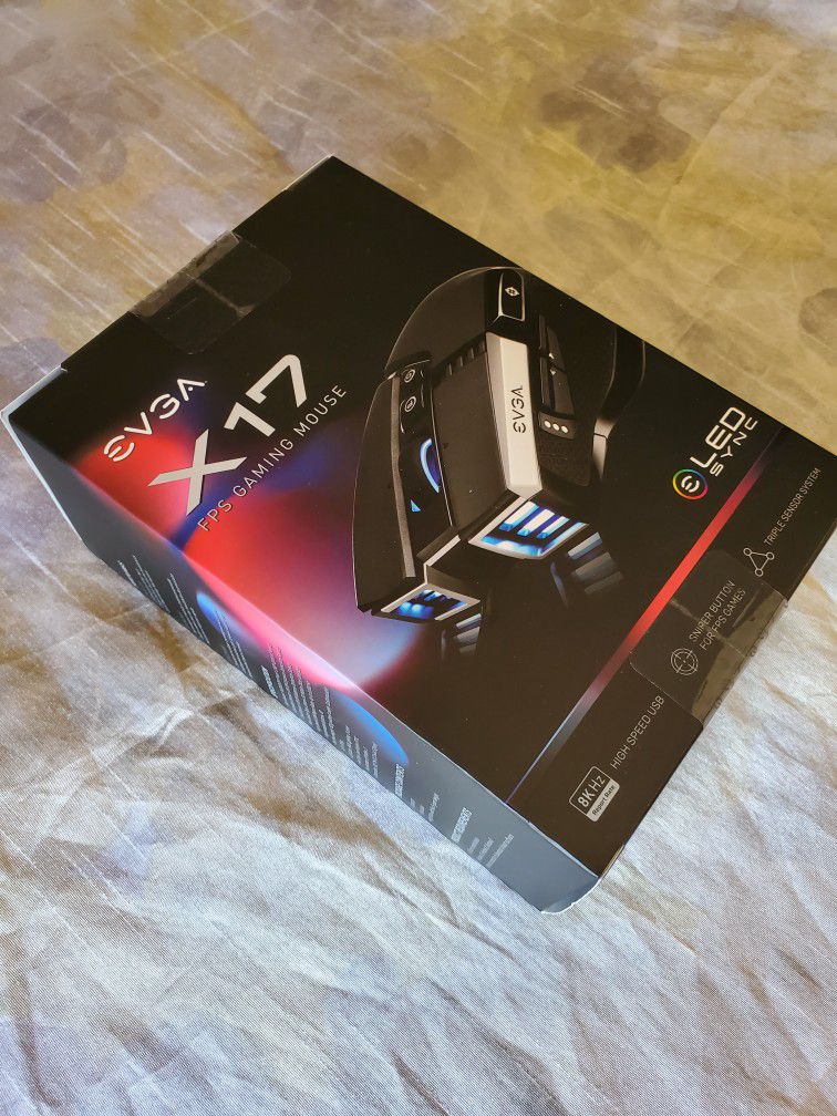 New EVGA X17 Gaming Mouse, 8K, Wired, 16000DPI. Brand New, Never Opened