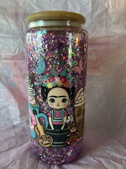 Frida Kahlo Snow Glob Tumbler 
