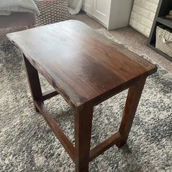 Rustic Wood End Table