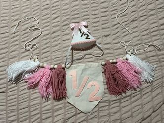 1/2 birthday hat & banner